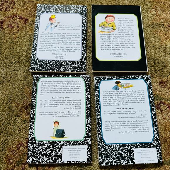 Horrible Harry Series by Suzy Kline Scholastic Reading Level 3 Set of 4 NEW - Picture 2 of 2